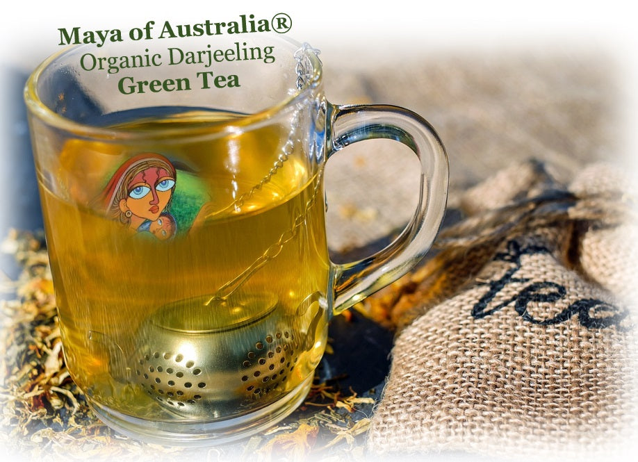 Organic Darjeeling GREEN Tea Bags (5 packs X 25 Tea bag envelopes each)