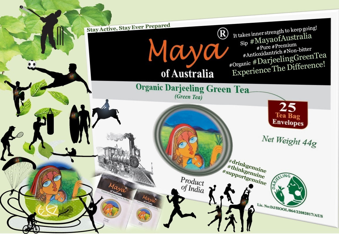 Organic Darjeeling GREEN Tea Bags (5 packs X 25 Tea bag envelopes each)